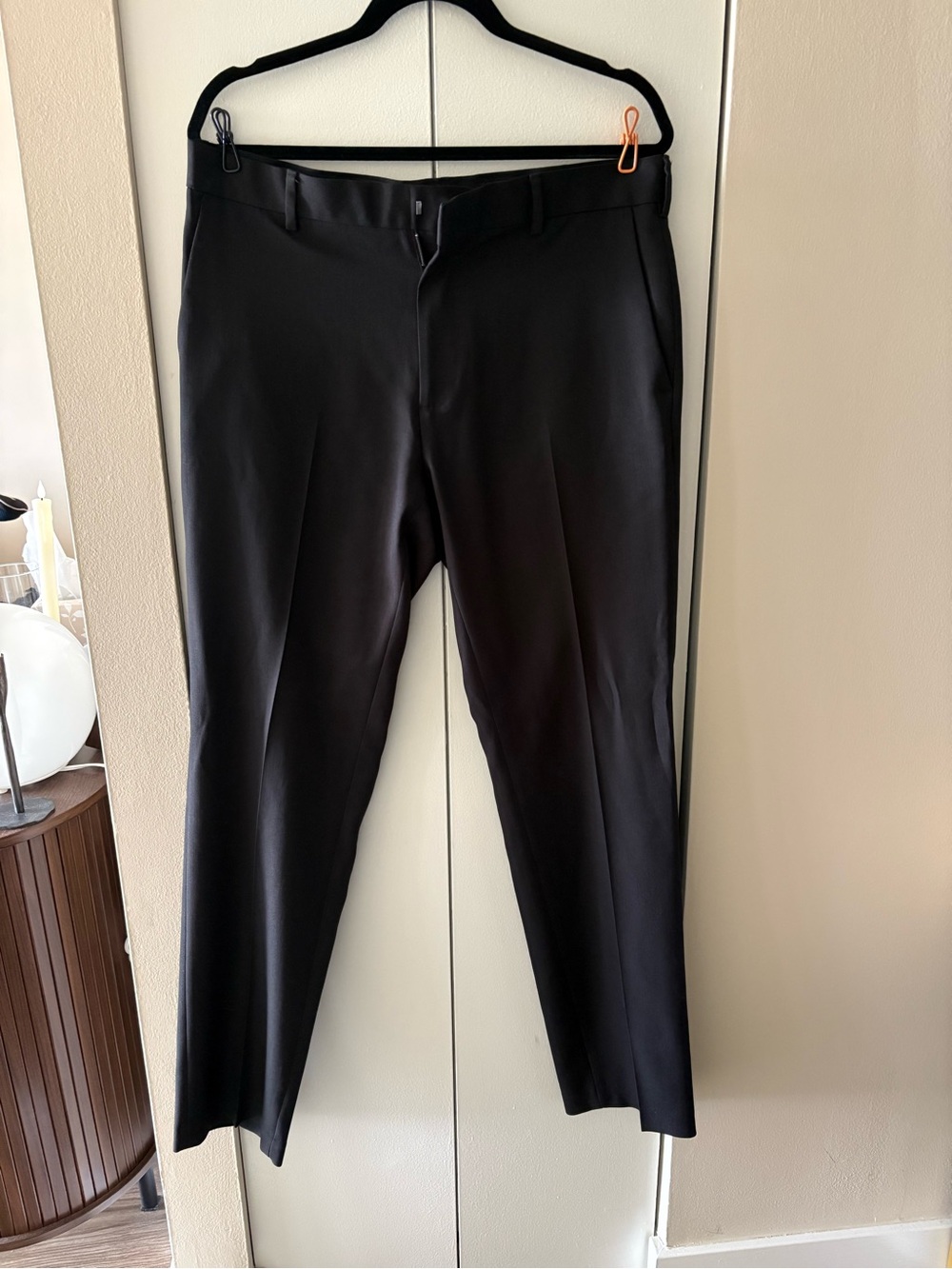 Van Heusen Men's Black Dress Pants - Slim Tailored Look